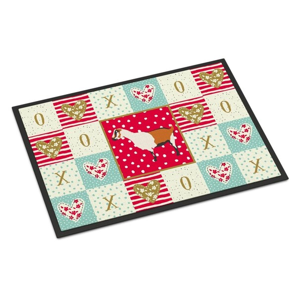 Jensendistributionservices 24 x 36 in. Alpine Goat Love Indoor or Outdoor Mat MI1713721 - main